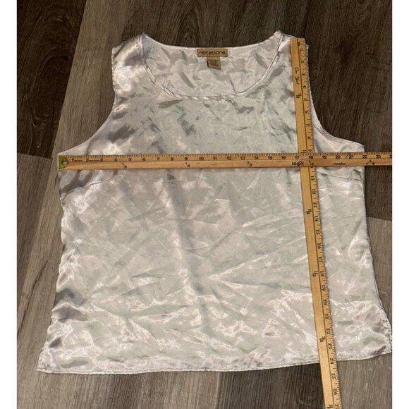 Notations Womens Sleeveless Top XL 100% Polyester Blouse - Picture 4 of 4